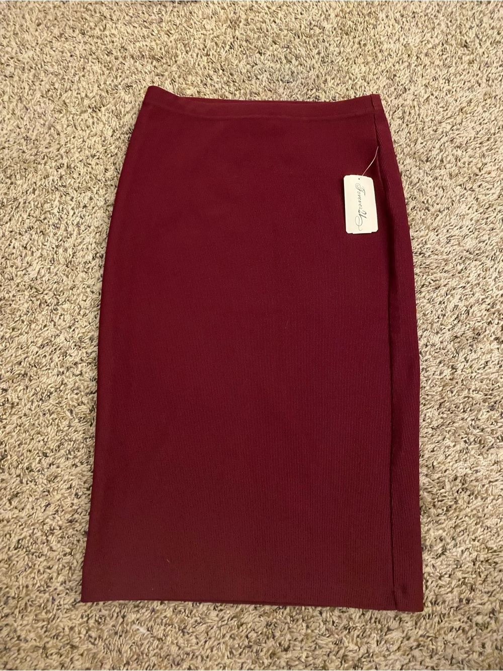 Dark red skirt